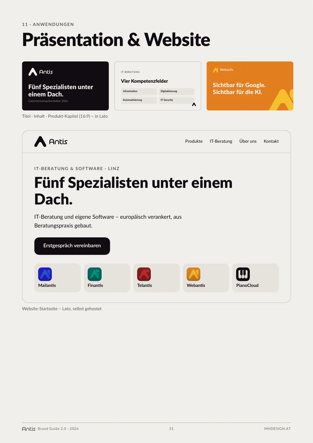 Präsentation und Website