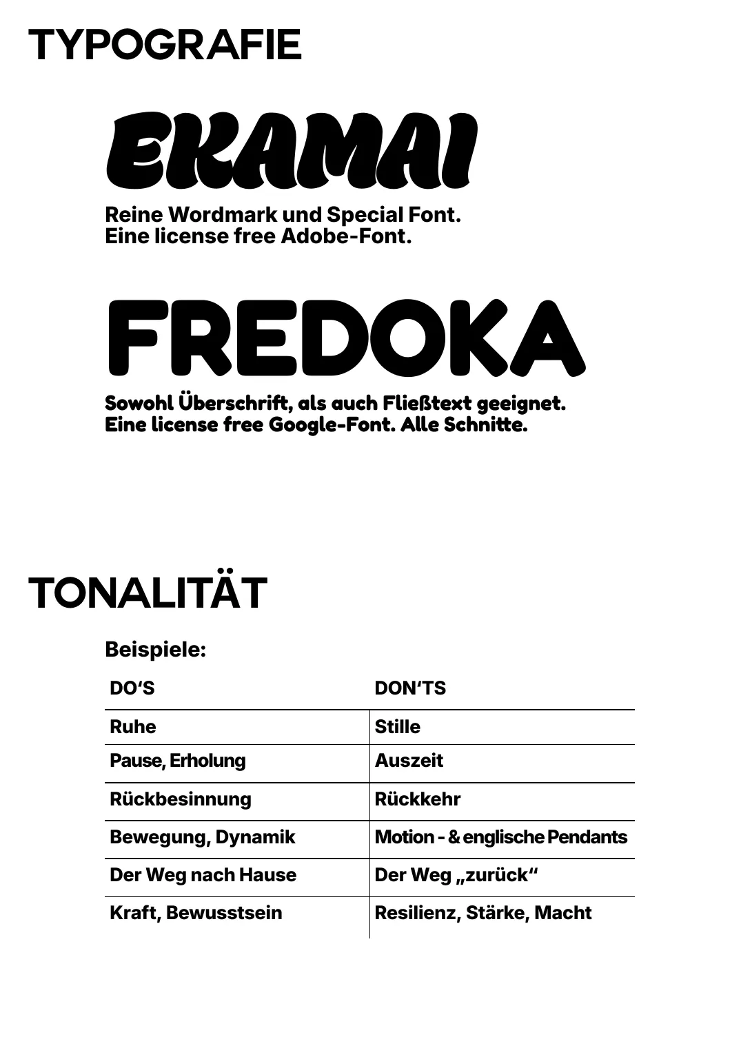 Typografie und Tonalität
